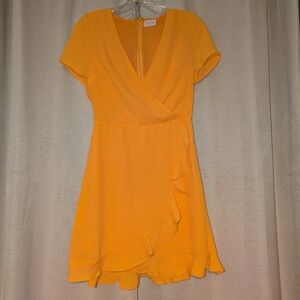 Pink Lily Vibrant Yellow Mini Dress